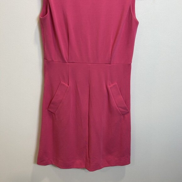 DVF DIANE von FURSTENBERG Carpreena Pink Size 6 Ponte Mini Dress $325 - Picture 3 of 10